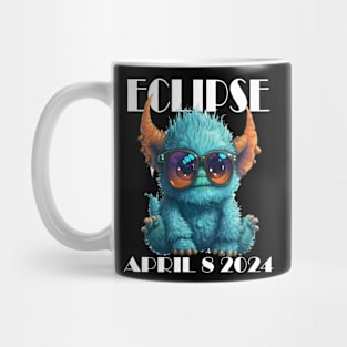 Cute monster watching solar eclipse Mug